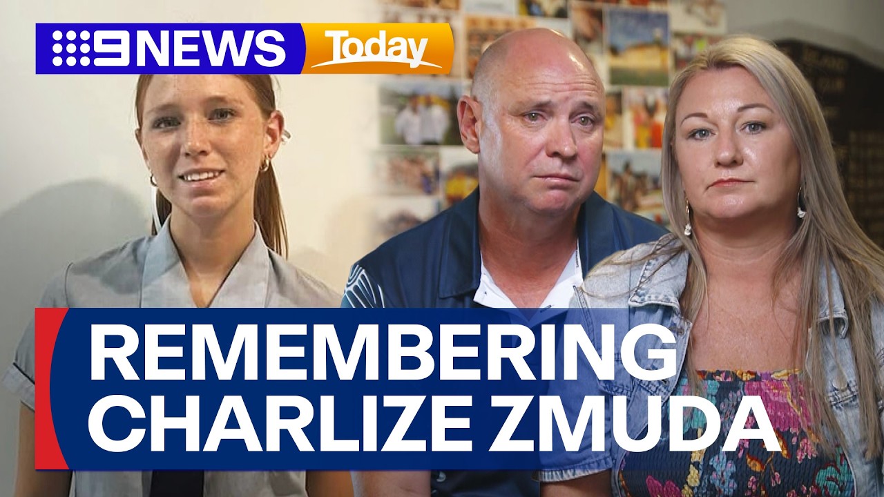 Parents of shark attack teen victim Charlize Zmuda reflect one year on | 9 News Australia