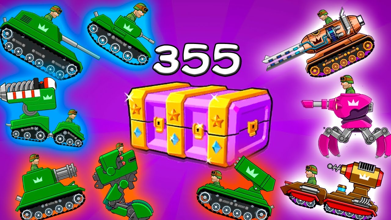 355 кейсов на НОВОМ АККАУНТЕ танки Хилс Оф прохождение игры на андроид  Стил Hills Of Steel