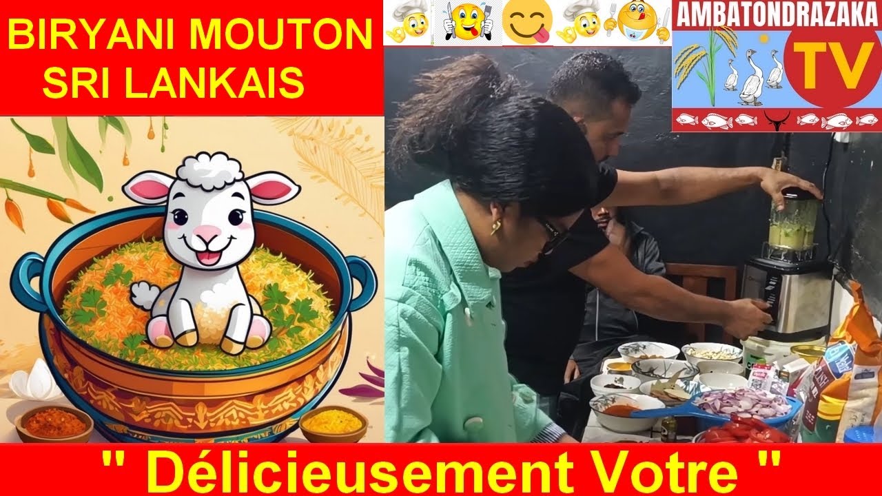 BIRYANI MOUTON SRI LANKAIS 🍛 (Comment le Cuisiner ?)👨🏽‍🍳Délicieusement Votre👨🏽‍🍳 -AmbatondrazakaTV-