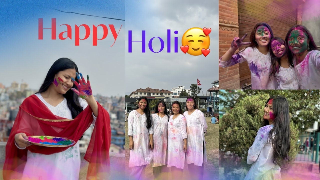 HAPPY HOLI ❤️|| Ramailo vayo Holi ma sathi haru sanga😂