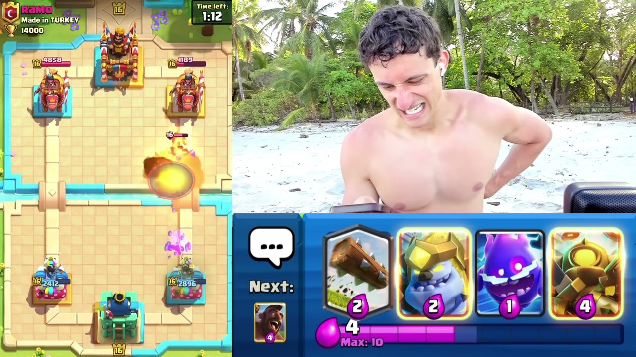 Playing Clash Royale Until I Do 1,000 Push-Ups!