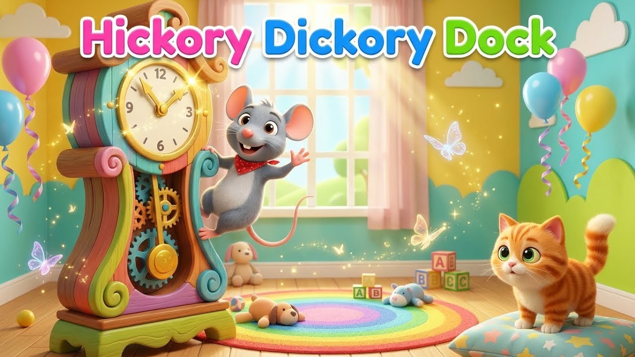 LittleCocoBee | Hickory Dickory Dock 🐭🕰️ | Sing Along Nursery Rhyme for Kids #nurseryrhymes  #shorts