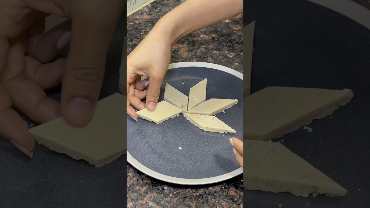 Tihar special 🪔🎉Home made kaju katli 🥰#shortsvideo