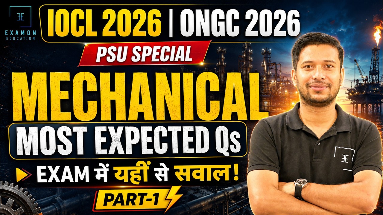 IOCL 2026 & ONGC 2026 🎯 Mechanical Most Expected Questions | PSU Special Mechanical | Part-1