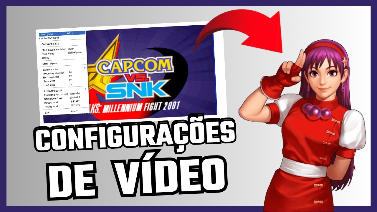 Configurações de vídeo no Winkawaks emulador de NEO.GEO, CPS1 e CPS2.