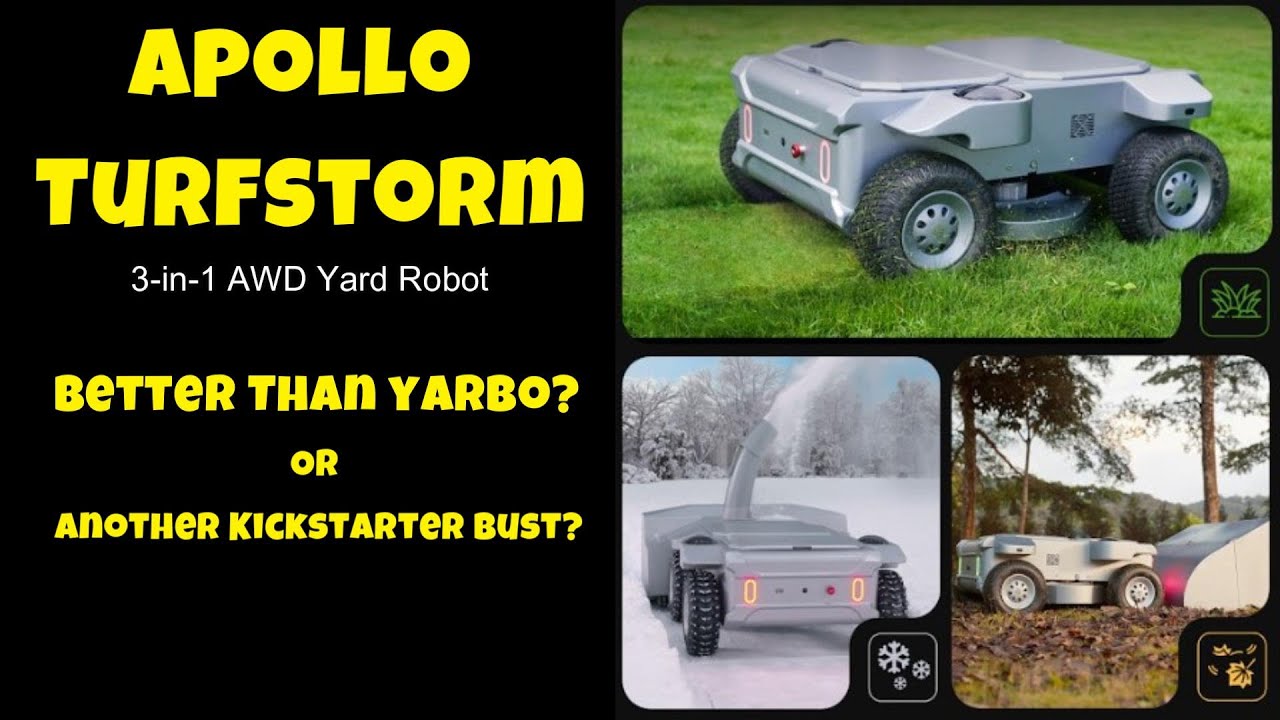 Садовый робот Apollo Turfstorm 3-в-1 с полным приводом на Kickstarter