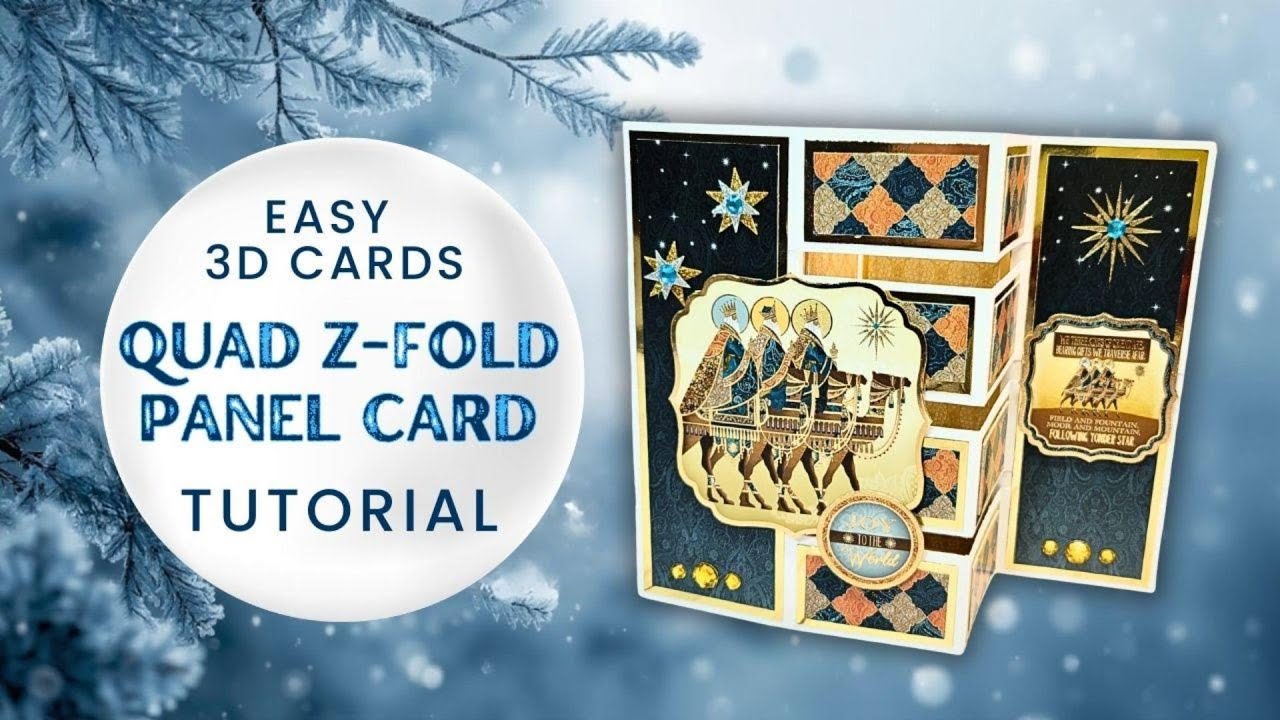 EASY 3D CARDS |  QUAD Z-FOLD PANEL CARD TUTORIAL