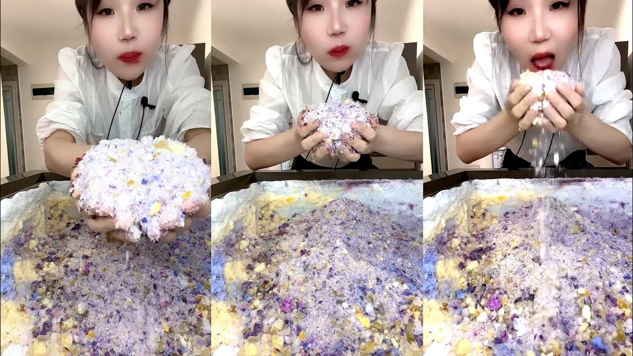 ASMR SHAVED ICE EATING / BIG BITES / ICE EATING. YY
