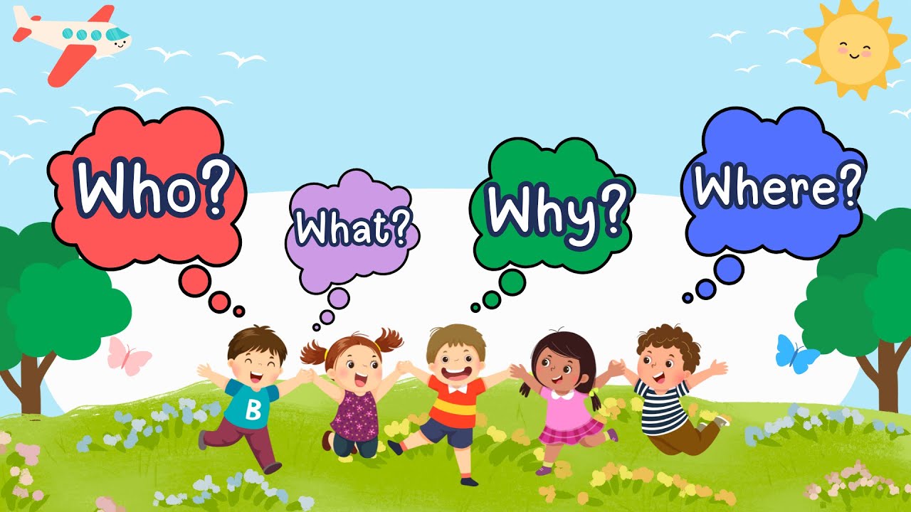 Wh- Questions Song & Fun Examples! | Learn WHO, WHAT, WHERE, WHEN, WHY & HOW!
