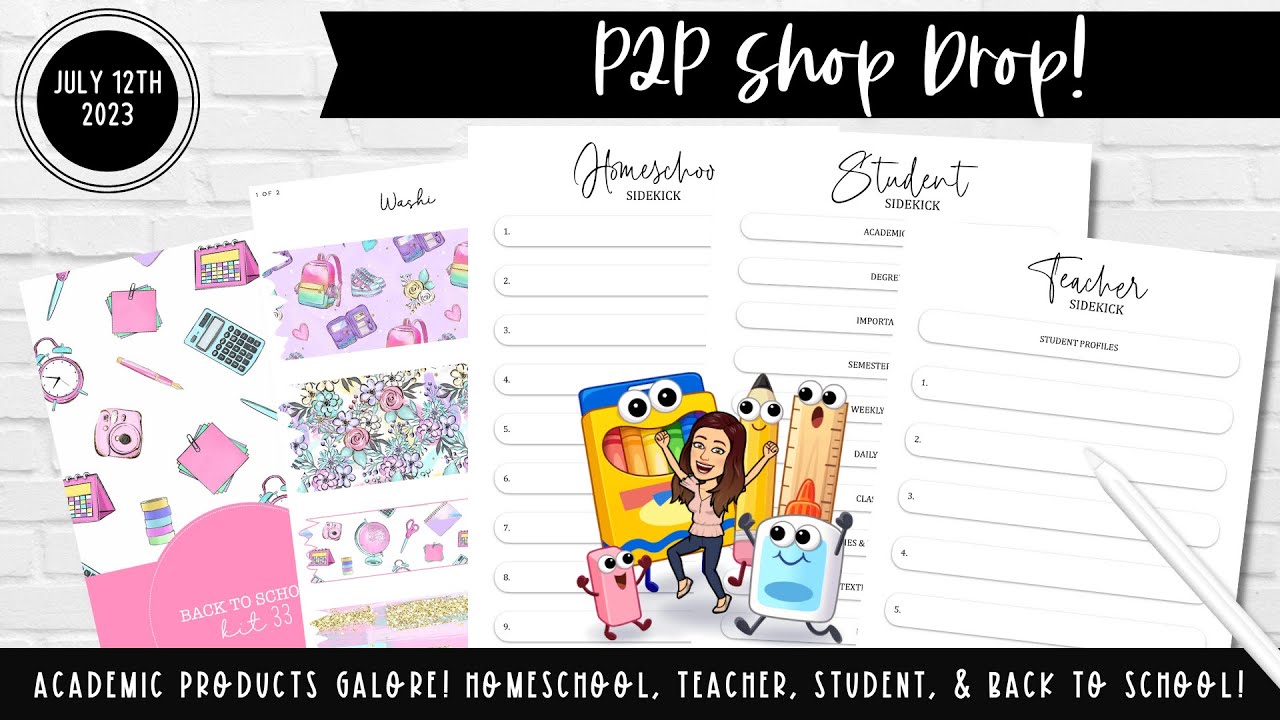 P2P Shop Drop 🥳 | TONS of New Academic Products | Back to School Homeschool, Teacher & Student! ✏️