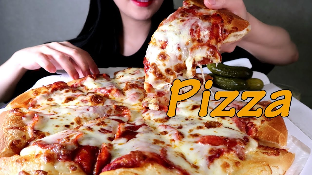 엑스트라 치즈피자 먹방 ASMR (Extra Cheese pizza X Cheese dip)  MUKBANG REALSOUND 리얼사운드