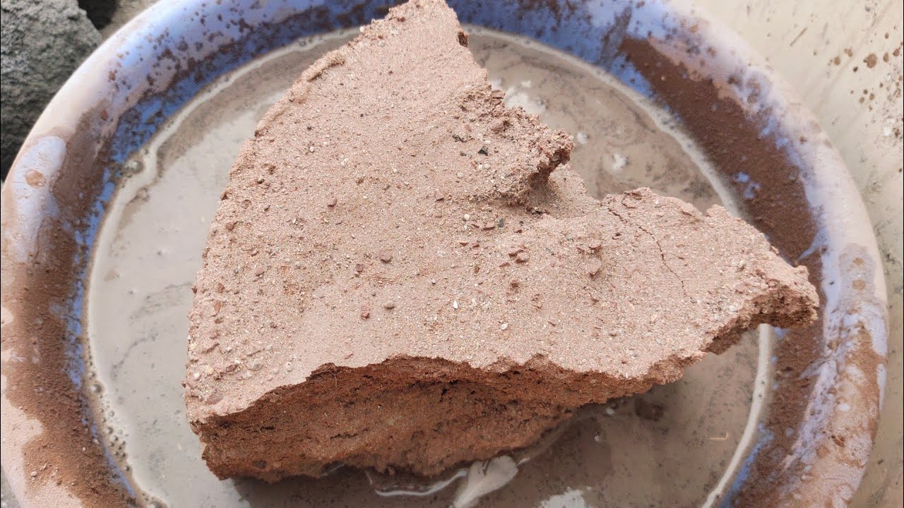 Asmr | Soft dusty Gritty reddirt cement crumbling in water satisfying | SAASMR |