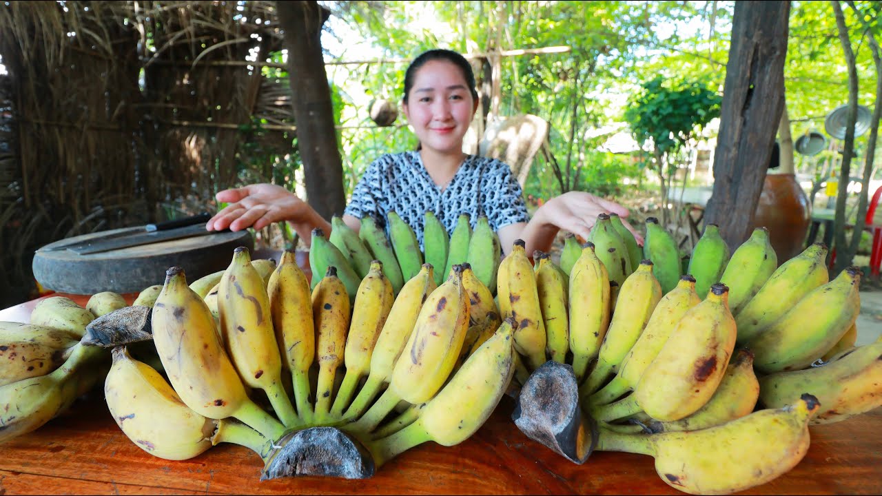 Grilled Banana Cooking Coconut Milk Sauce - Cooking With Sros