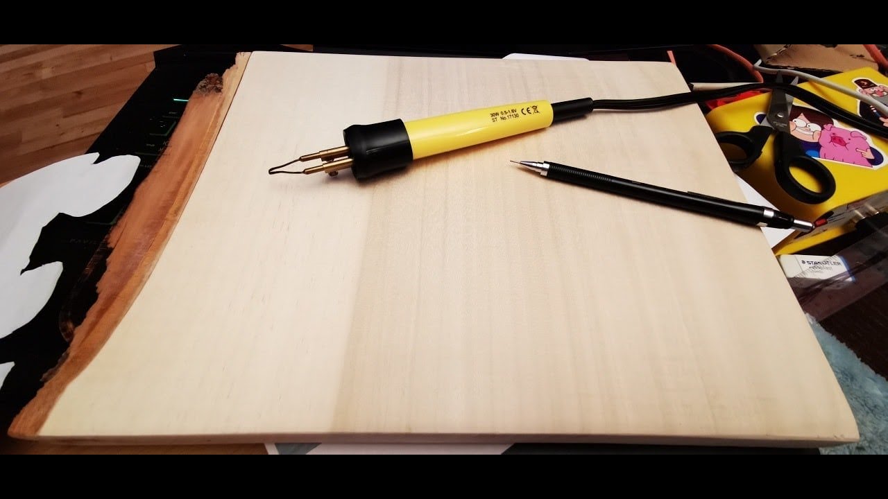 Pirografia   - kalkowanie projektu - Wood burning - tracing a painting on wood