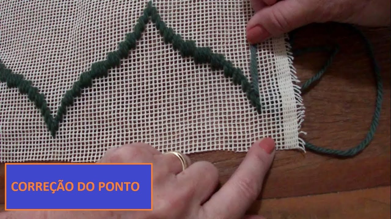 VIDEO CORREÇÃO PONTO PICOS   AULA O7   BORDADO BARGELLO - #0151