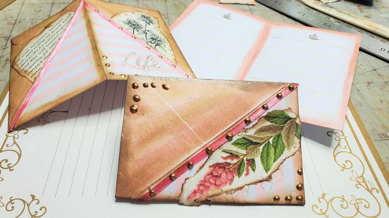 Junk Journal! :) How to Make EASY ENVELOPE BOOKLETS for Junk Journals! The Paper Outpost! :)