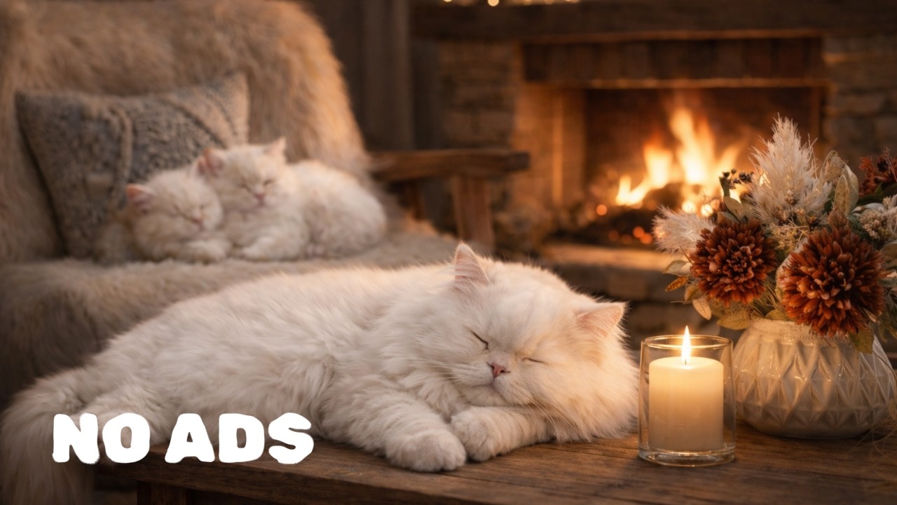 Hours Relaxing Guitar Music for Cats 😺 Calming Cat Sleep Music with Sleeping Cats