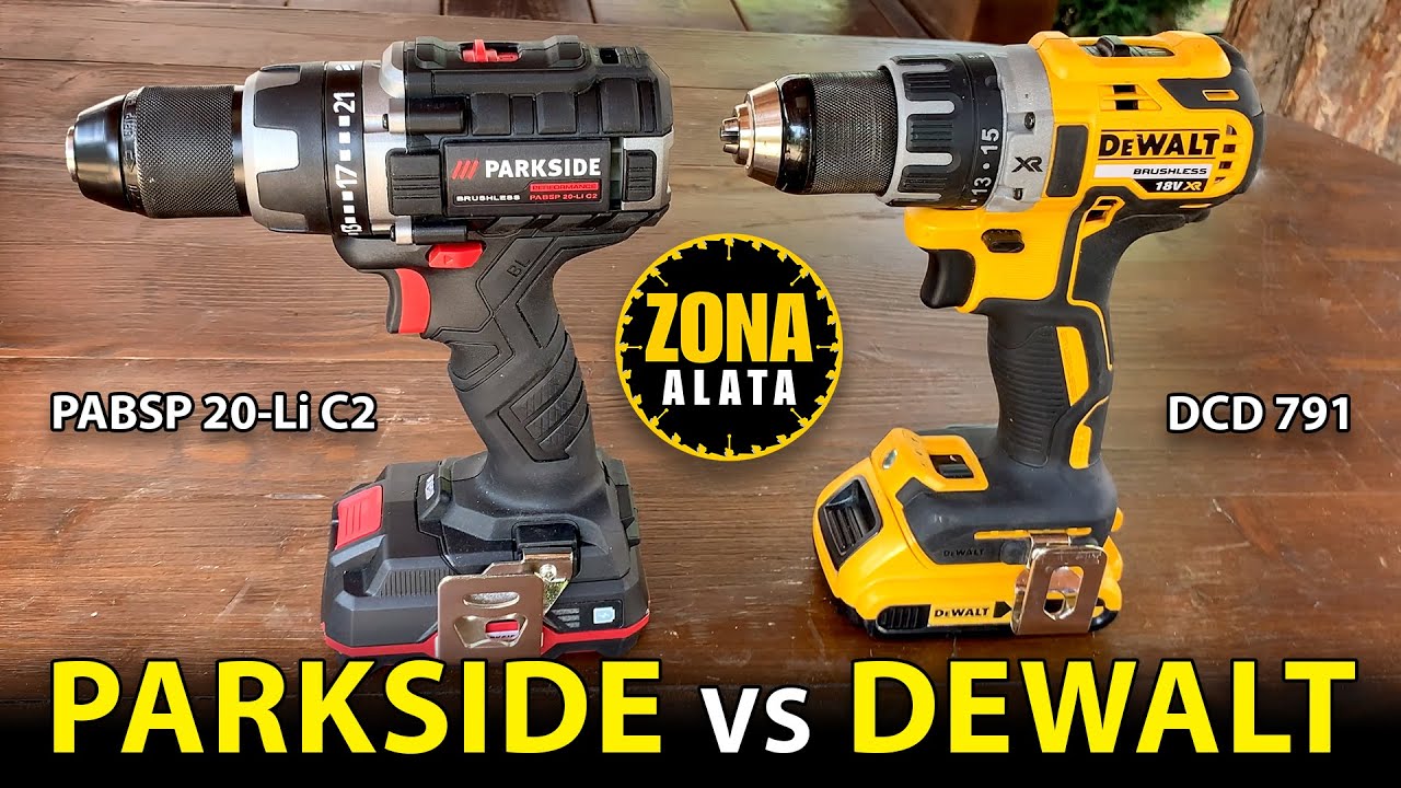 DeWalt DCD791 vs Parkside performance PABSP 20 Li-C2 - DETALJNI UPOREDNI TEST Review 4K