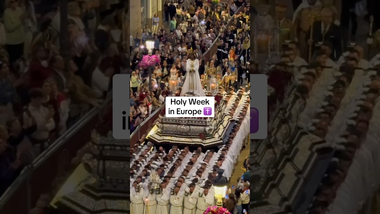 Holy week celebration in Europe ✝️ #easter #holyspirit #christ #spain #italy  #france #poland