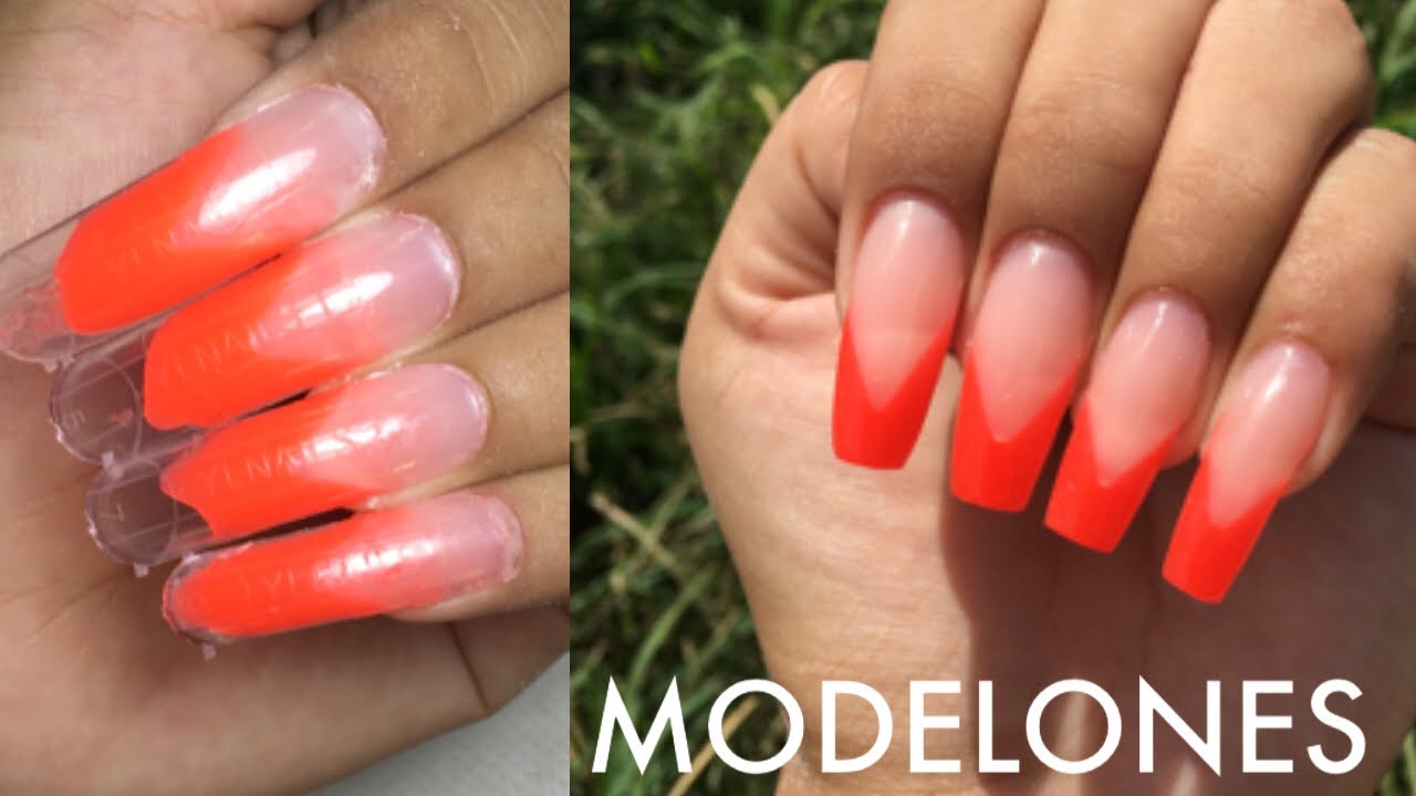 TESTING OUT MODELONES POLYGEL • BRIGHT ORANG TIP USING DUALFORMS•