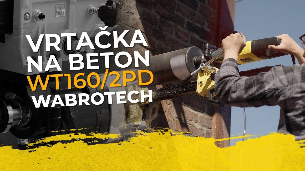 WABROTECH WT160/2PD na stojanu WT45S v akci | jádrové vrtání | vrtání jádrových otvorů