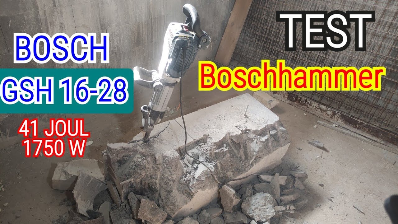 BOSCH GSH 16-28 PROFESSIONAL • TEST MŁOT WYBURZENIOWY 41J Boschhammer 1750w