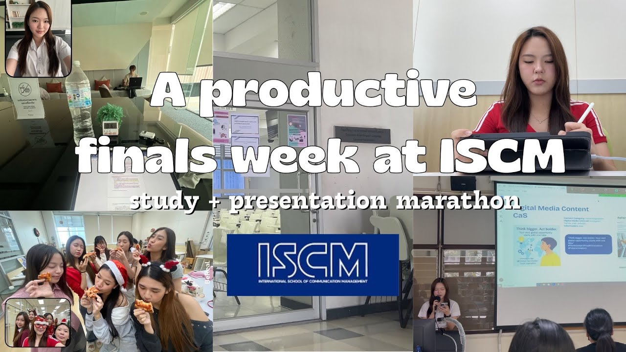 A productive finals week at ISCM🤍 study + presentation marathon ( Year 1)