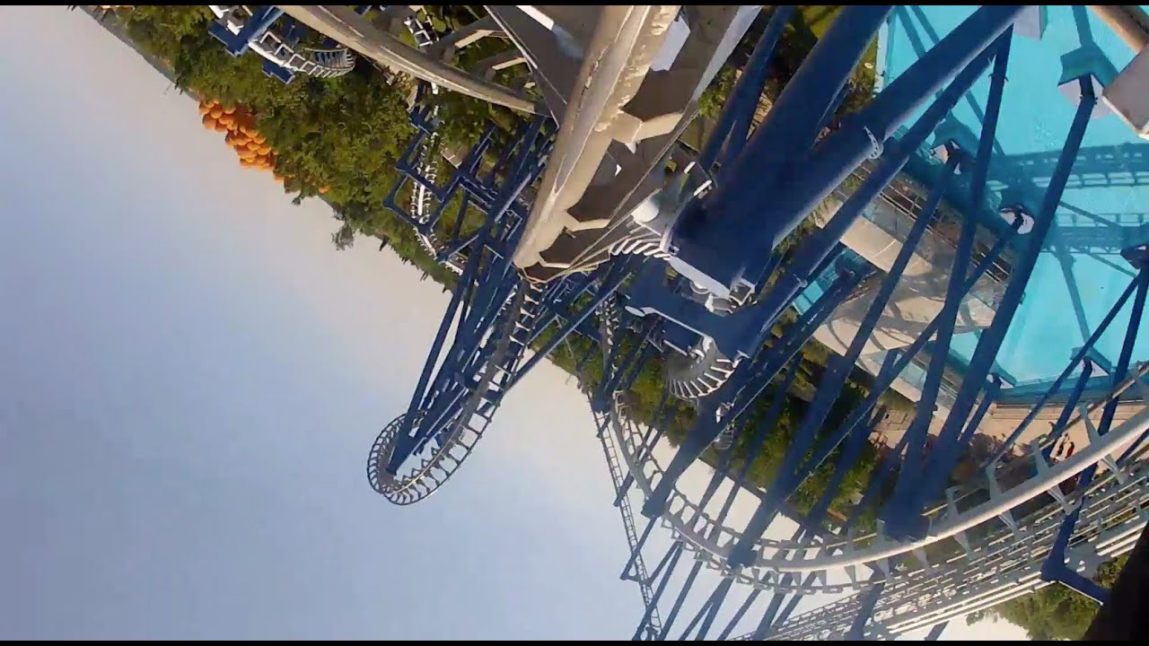 Blue Tornado Roller Coaster POV Gardaland Italy Vekoma SLC