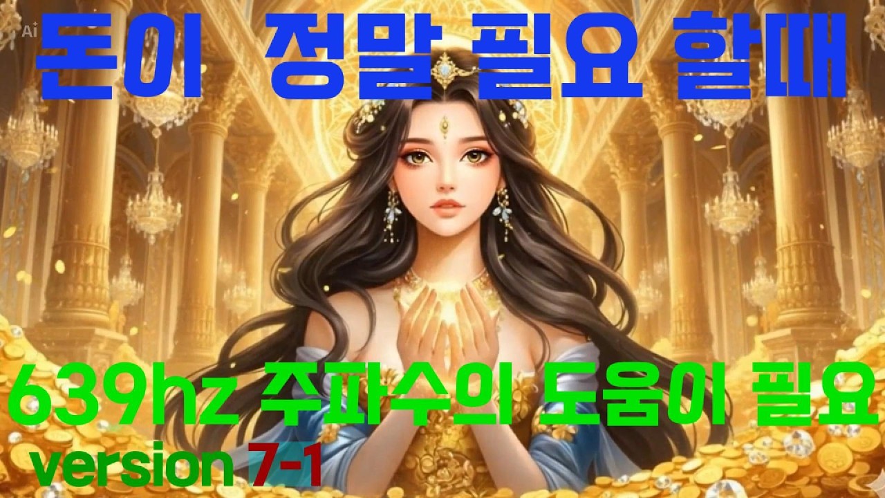 돈이 필요할때,지금 마음이 너무 힘들 때, 조용히 틀어두는 639hz 힐링 음악/[강력함]  돈이 필요 할때/재물운이 강한 사람만 끝까지 봅니다