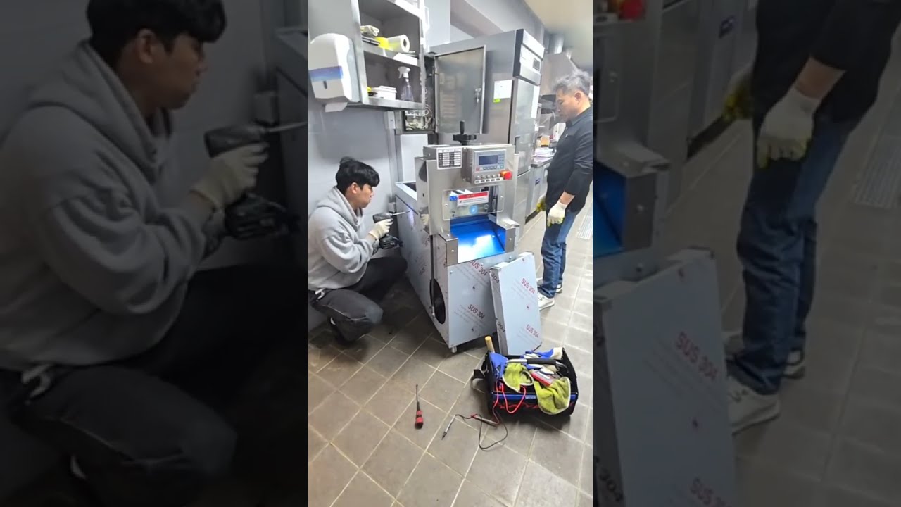 [우성테크] 고기 절단기 CNC 설치 시운전 (라이브) 오리덕애 안동점