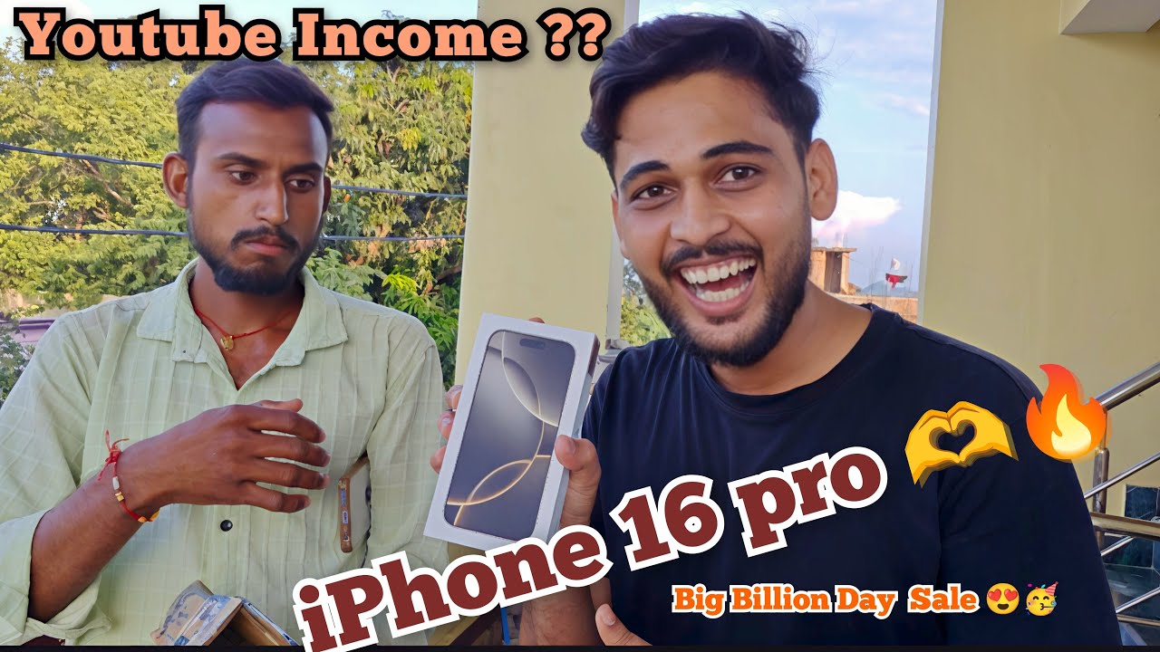 Bought iPhone 16 Pro from YouTube Income ?? 😱 | Big Billion Day 2025 Loot 🔥📱| #iphone16pro