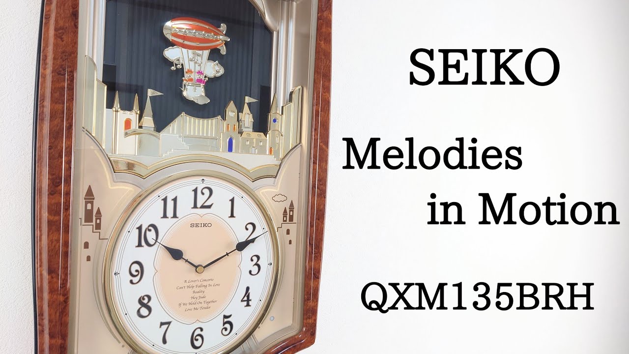 SEIKO Melodies in Motion Clock QXM135BRH からくり時計