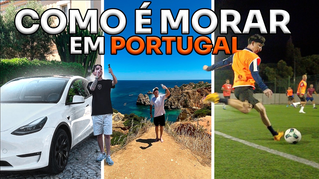 POV: como é morar em Portugal 🇵🇹 Mercado + Futebol + Uber tesla