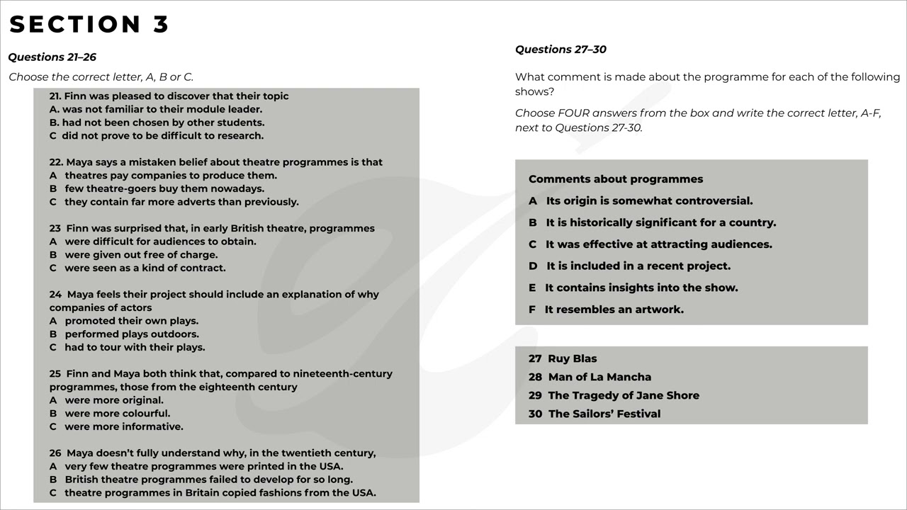 CAM 20 | IELTS LISTENING TEST | TEST 3 - SECTION 3 #english #listeningpractice #ielts #education