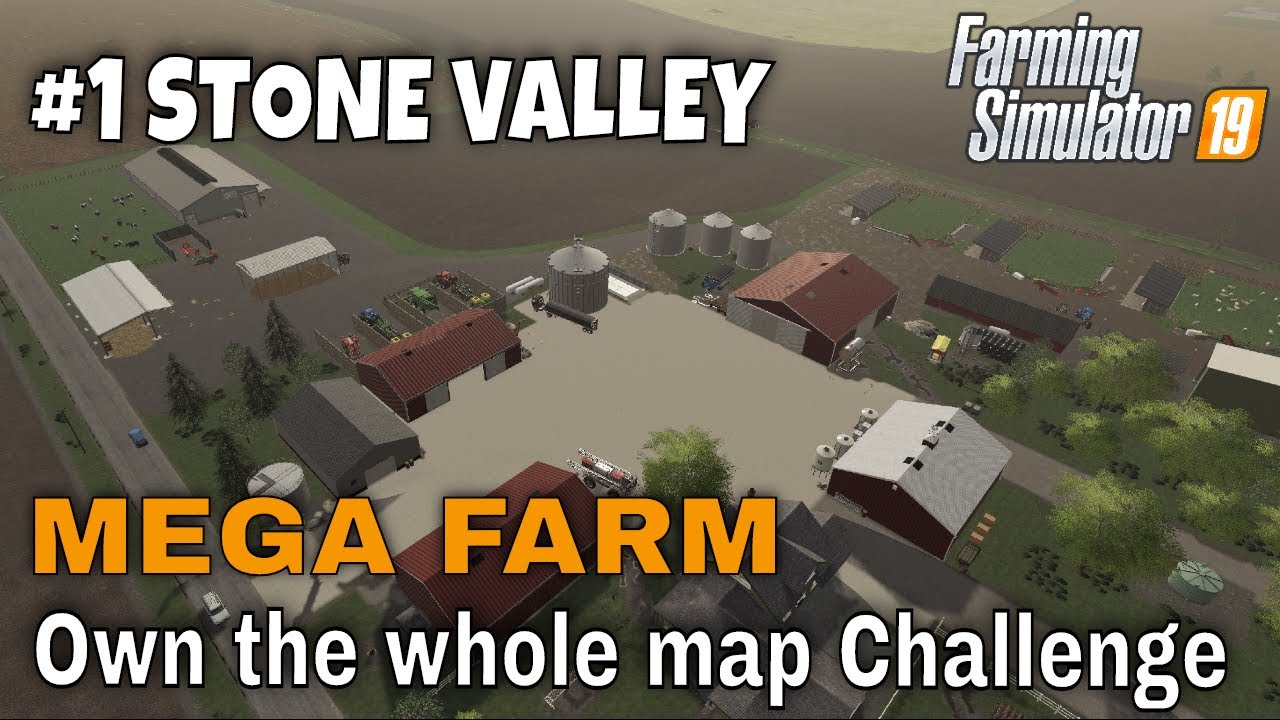 FS19 Stone Valley #1 Own whole map challenge - Starting From Scratch Farming Simulator 19 Timelapse