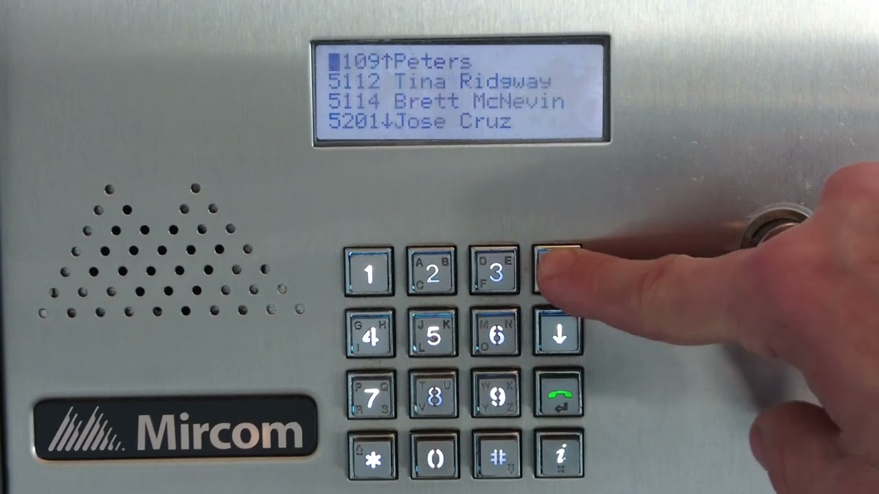 Mircom Intercom Instructions