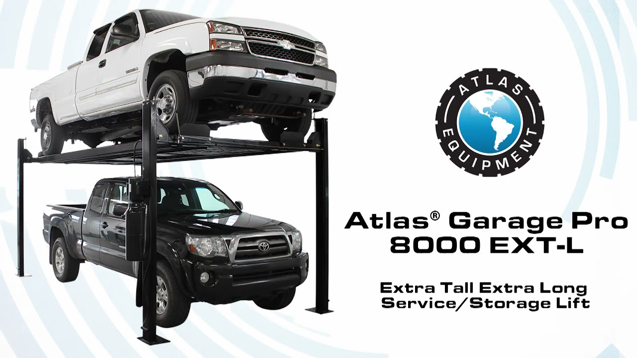 Atlas® Garage Pro 8000 EXT-L 4 Post Lift (EXTRA TALL, EXTRA LONG)