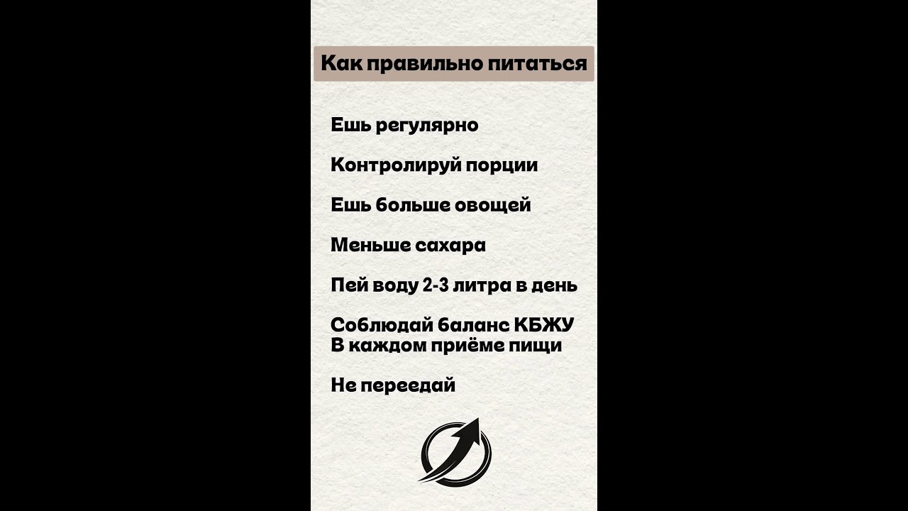 Как правильно питаться