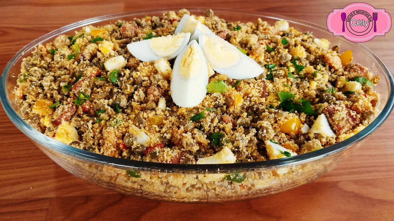 FAROFA DE LENTILHA SABOROSA E MOLHADINHA