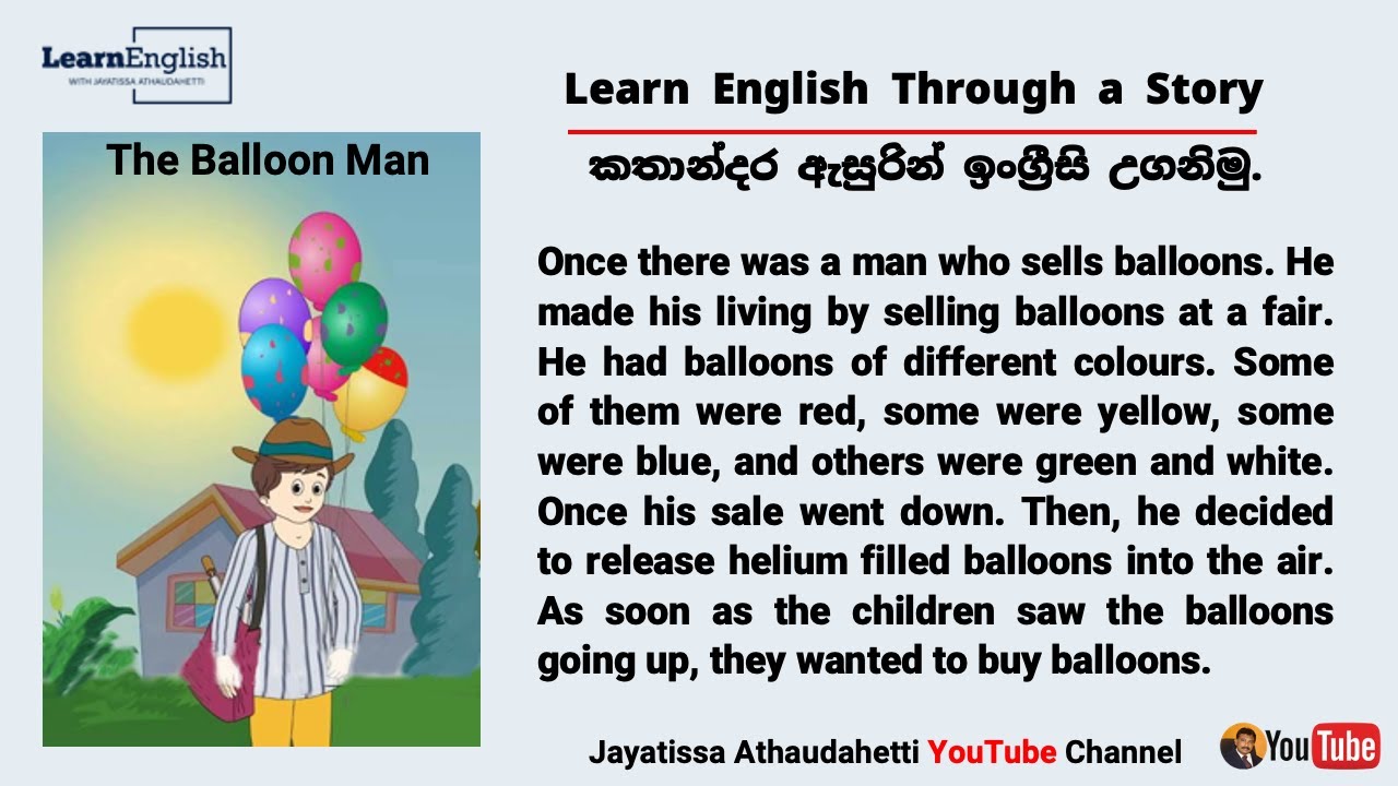 Learn English through a story. | The Balloon Man