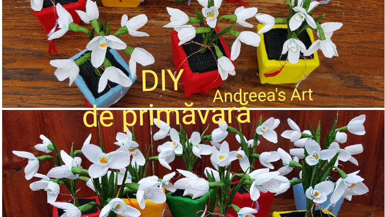 Crepe Paper Snowdrops  Ghiocei De Hartie