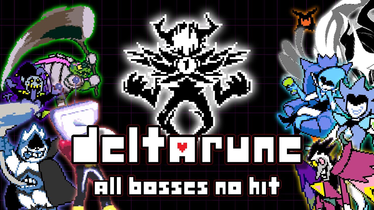 Deltarune Chapters 1-4: All Bosses No-Hit (No Commentary)