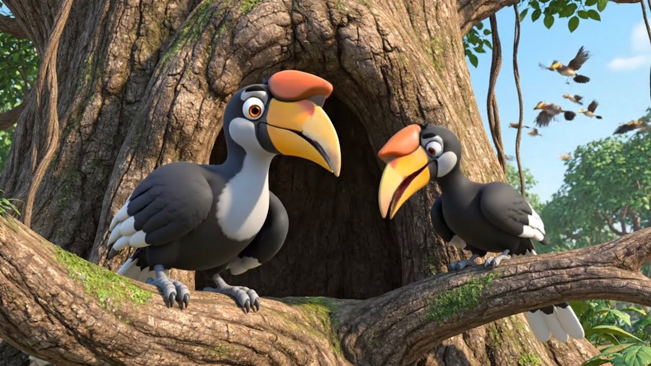 Burung Enggang / Rangkong Berkembang Biak | Cerita Animasi Anak 