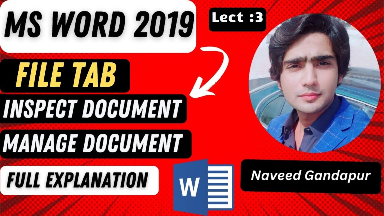 How to use Inspect/ Manage Document in MS Word / Urdu || Hindi