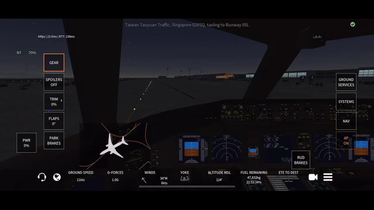 Infinite flight BR31 JFK to TPE