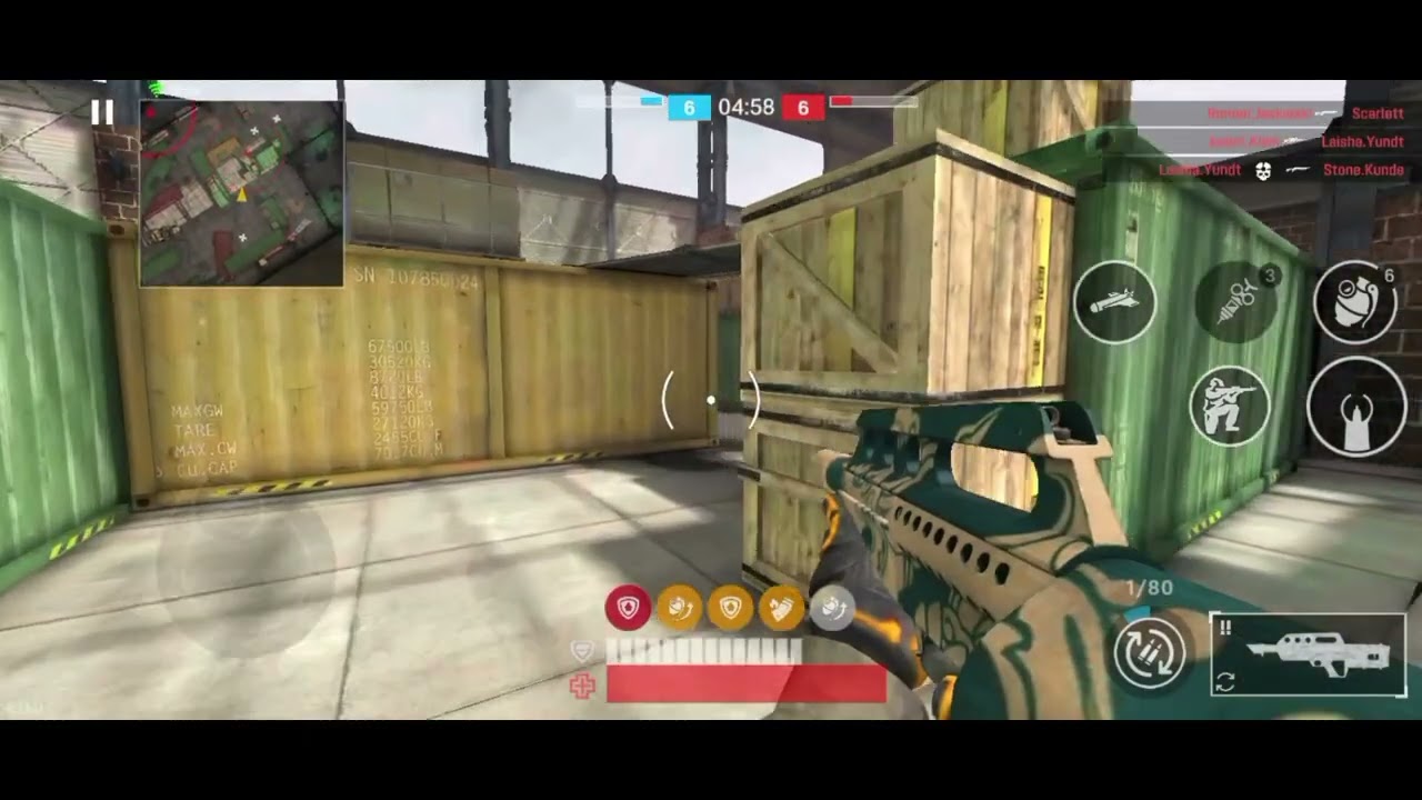Геймплей игры Warface Go мясорубка на карте Ангар