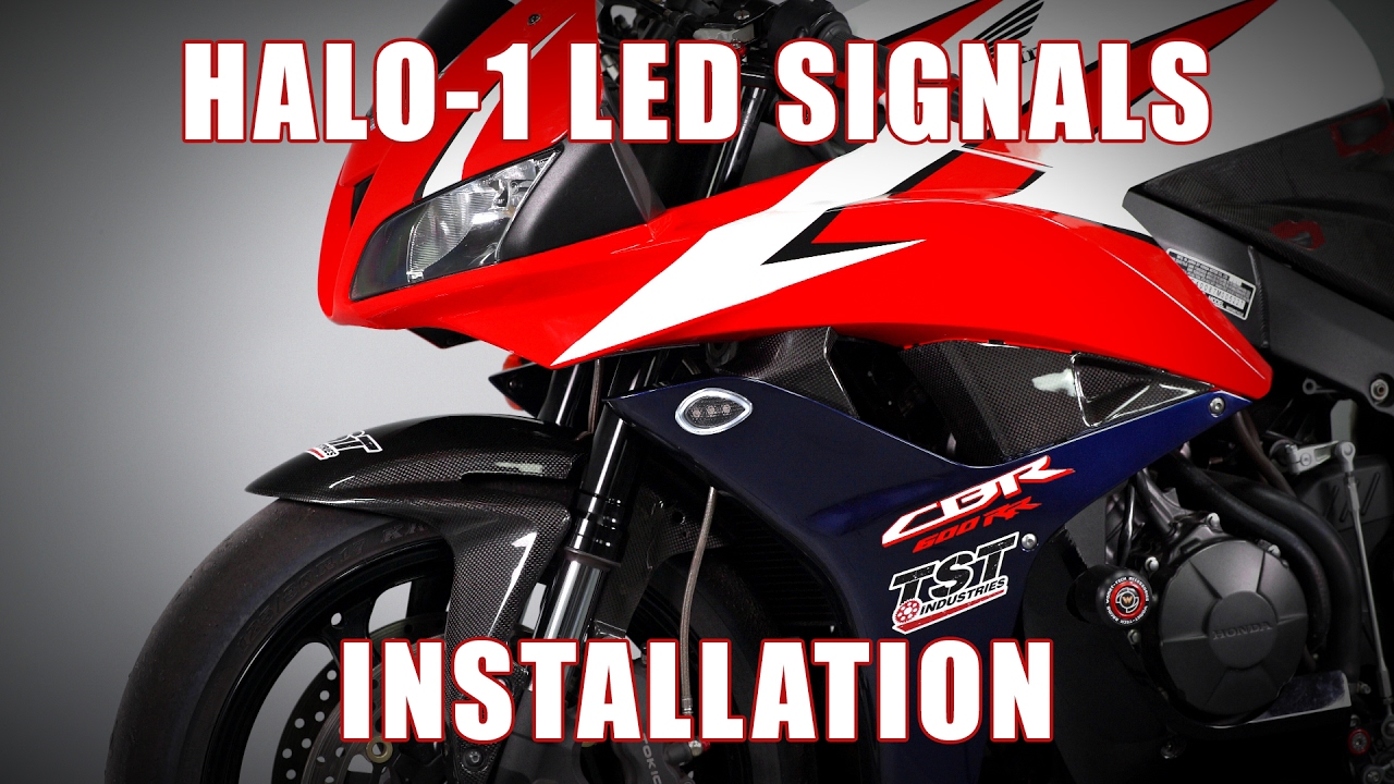 How to install (UPDATED) Halo-1 LED Flushmount Signals on a 07-12 Honda CBR600RR by TST Industries