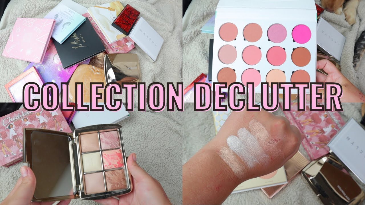 FACE PALETTE COLLECTION DECLUTTER | DECLUTTERING ALL OF MY MAKEUP JUNE 2022