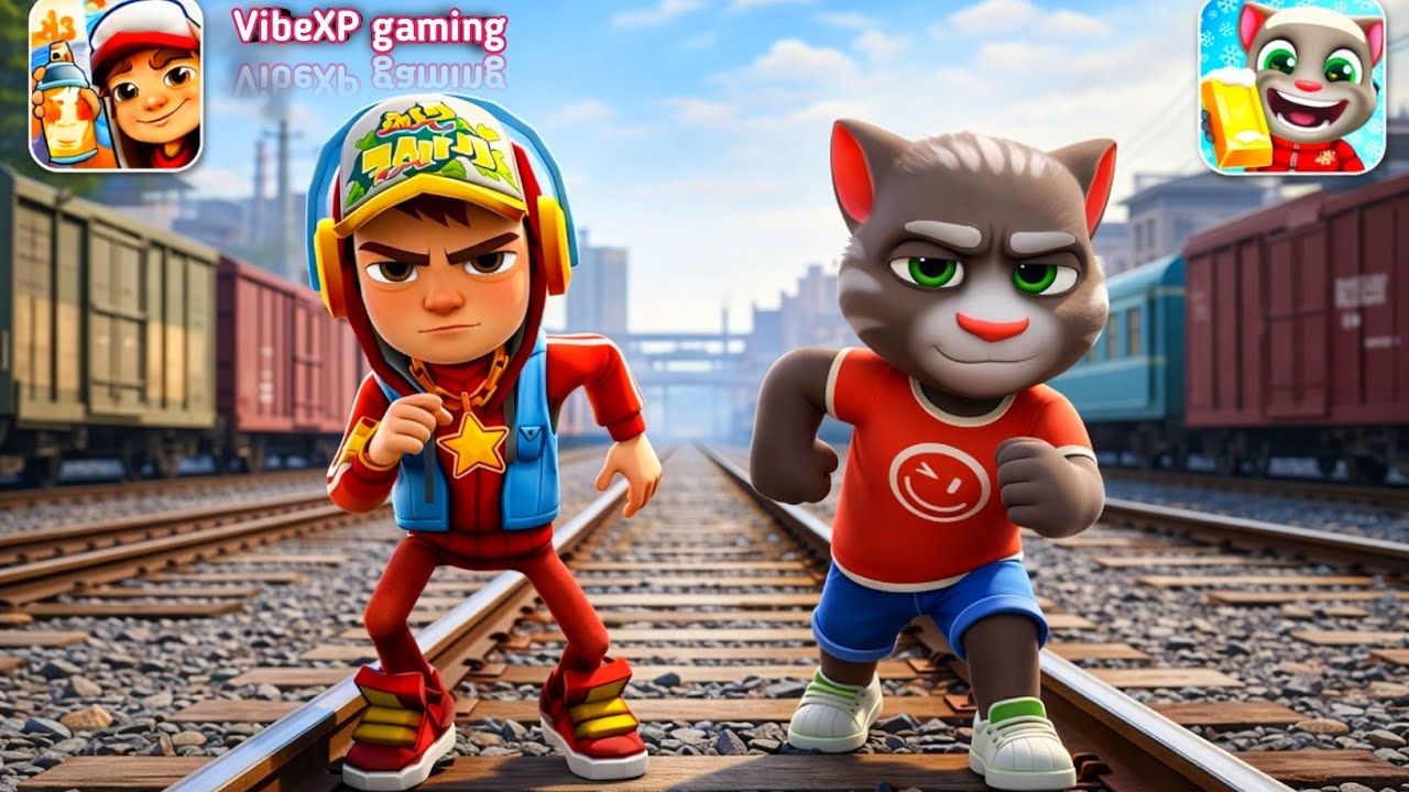 Subway surfers Vs talking Tom gold run, Subway surfers New SpeedRun Android Gameplay, Gaming video.