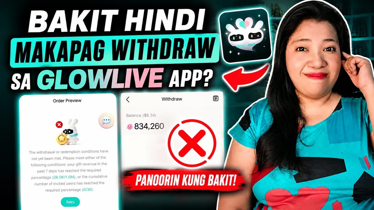 Bakit hindi makapag withdraw sa GLOWLIVE app?mawawala ba ang points?? Panoorin[ cocodp ] 
